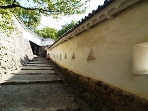 姫路城の狭間のある城壁