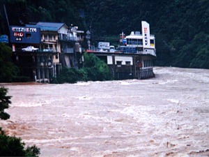 大洪水時の吉野川
