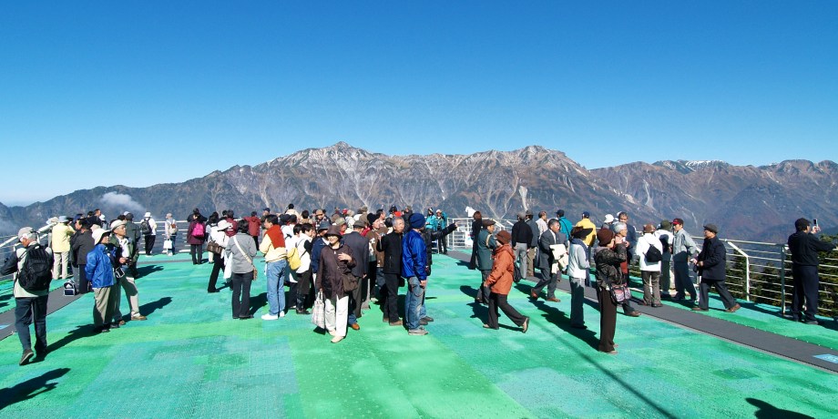 西穂高口駅にある展望台